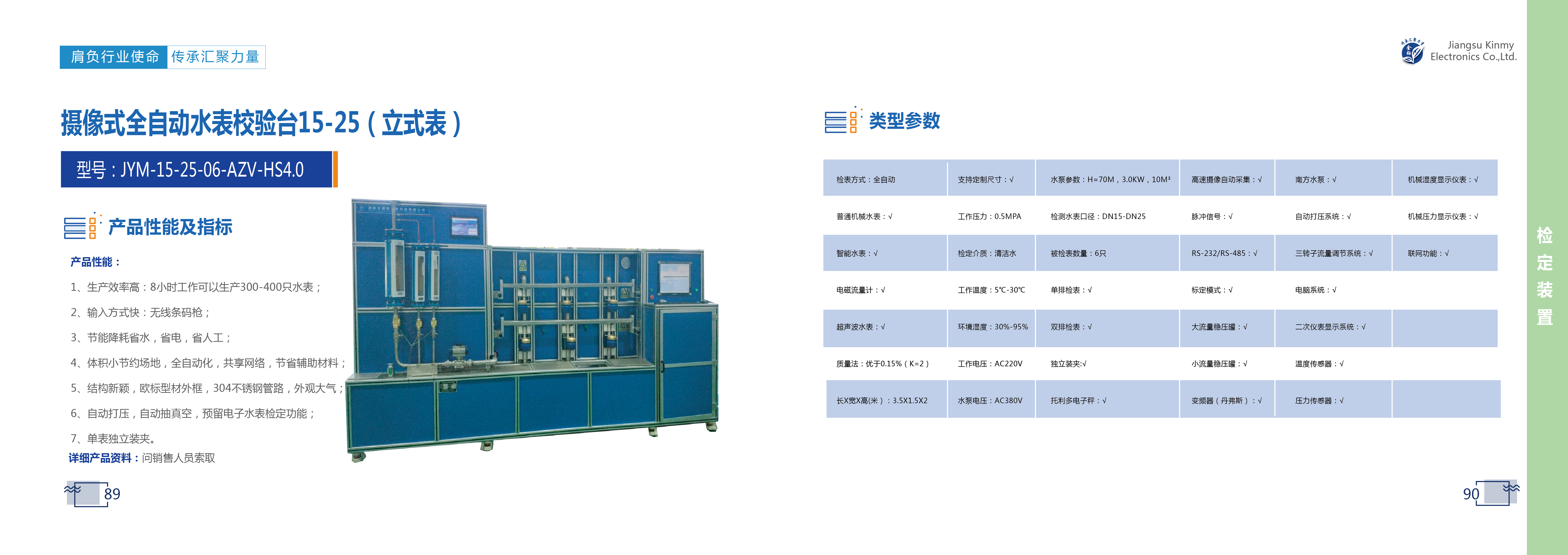 89-90 camera automatic water meter check bench 15-25 (vertical table) -01