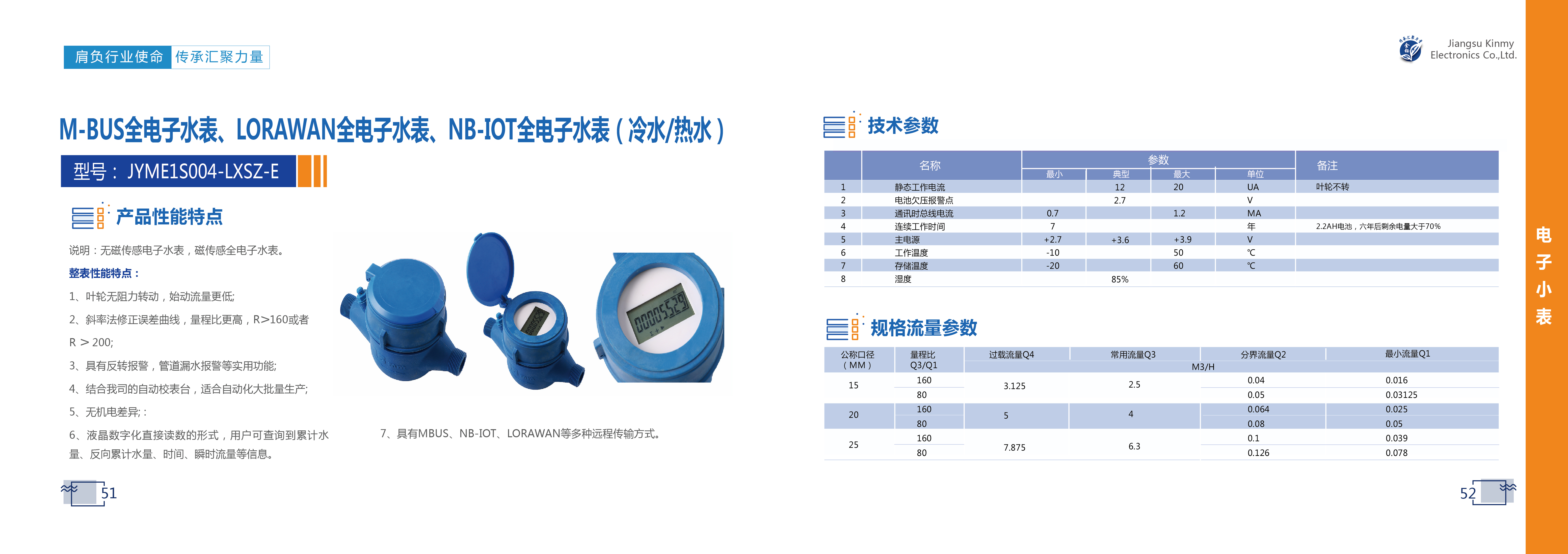 51-52 Hall electronic water meter and module -01