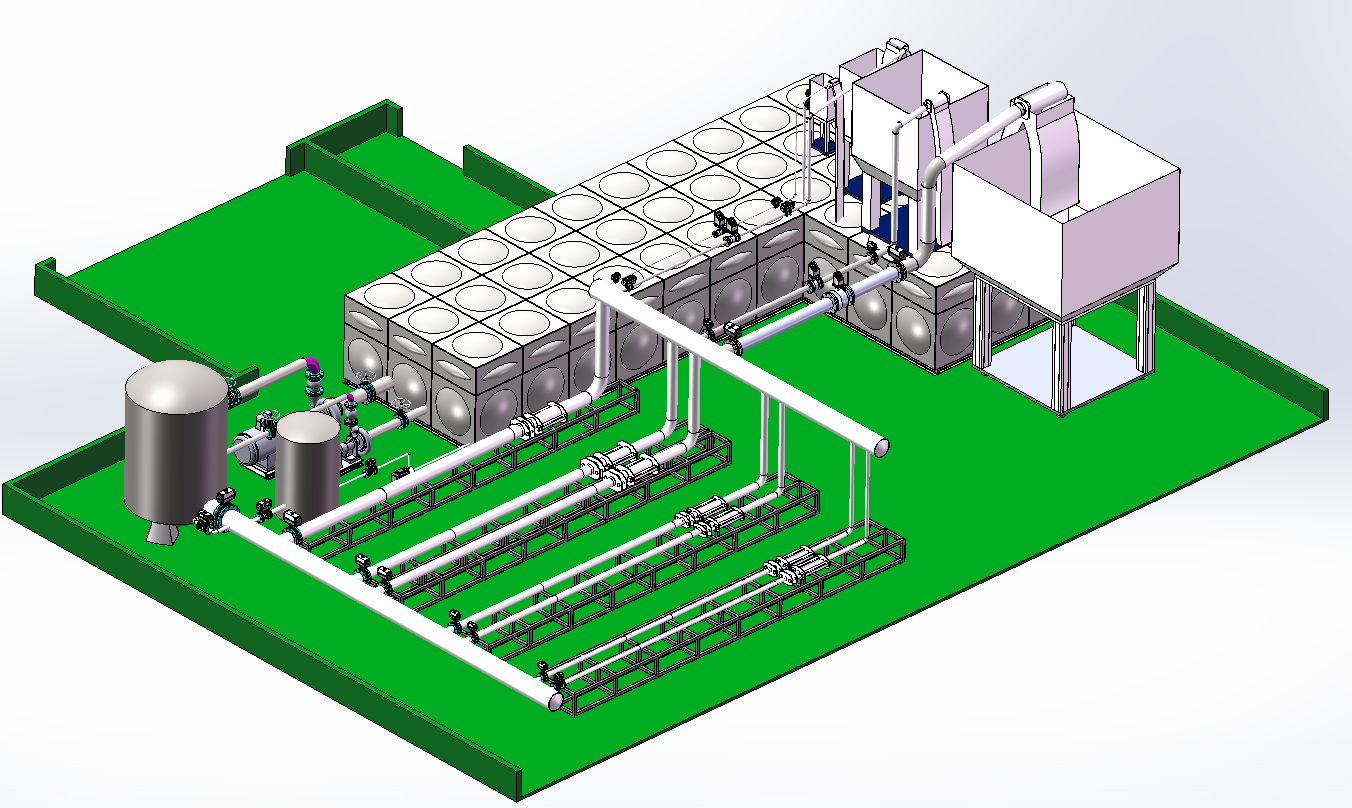 DN50-D200 Fully Automatic Water Meter Test Bench (Flat Layout Type - Mass Method)